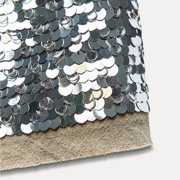 NWT ZARA SEQUIN MINI SKIRT ZW COLLECTION - Picture 9 of 9